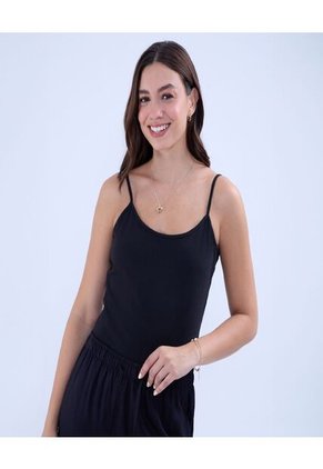Top Para Mujer Top Color Negro Marca Ostu #40220380