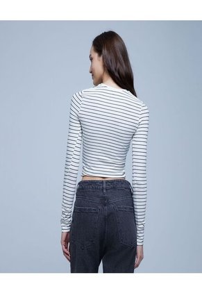 Camiseta Para Mujer Manga Larga Color Negro Marca Ostu #40091943