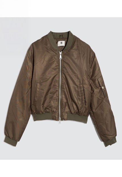 Chaqueta Para Mujer Bomber Color Verde  Marca Ostu #40080217