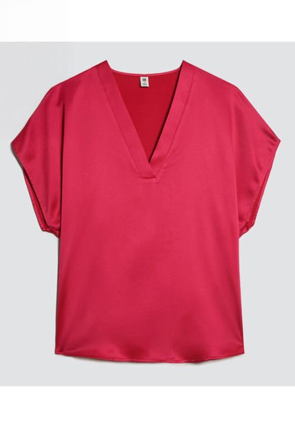 Blusa Para Mujer Manga Corta Color Purpura Marca Ostu #40121108