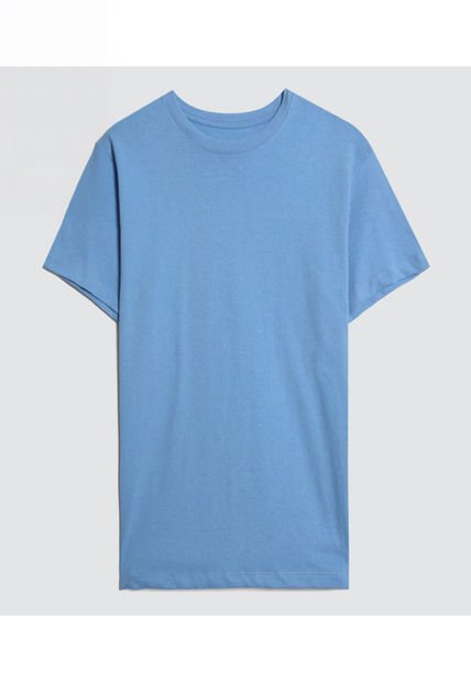Camiseta Para Hombre Manga Corta Color Indigo Marca Ostu #60091581