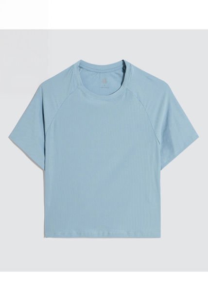 Camiseta Para Mujer Manga Corta Color Azul  Marca Ostu #40092289