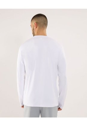 Camiseta Para Hombre Manga Larga Cuello Redondo Color Blanco Marca Ostu #60091733