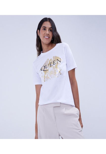 Camiseta Para Mujer Manga Corta Color Blanco Marca Ostu #40092318