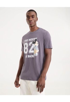 Camiseta Para Hombre Manga Corta Cuello Redondo Color Gris Marca Ostu #60091745