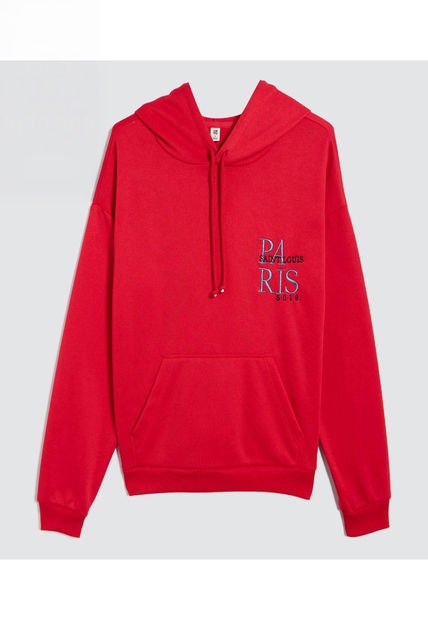 Buzo Para Mujer Hoodie Color Rojo Marca Ostu #40060406