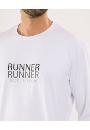 Camiseta Para Hombre Manga Larga Cuello Redondo Color Blanco Marca Ostu #60091733