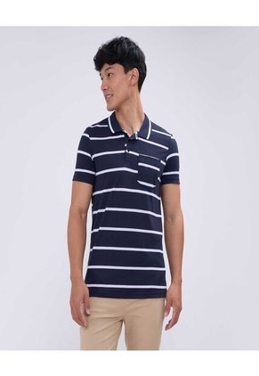 Polo Para Hombre Cuello Tejido Con Bolsillo Color Azul  Marca Ostu #60110680