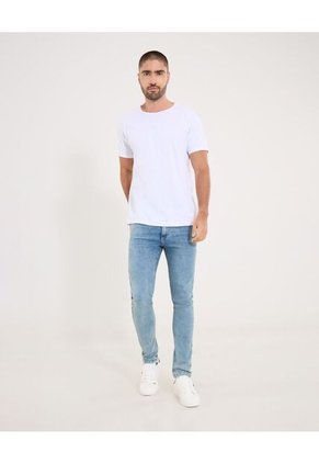 Jean Para Hombre Skinny Color Azul Claro Marca Ostu #60160346