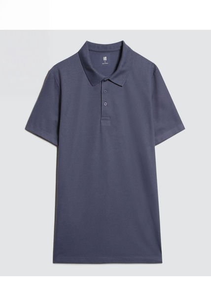 Polo Para Hombre Cuello Tejido Sin Bolsillo Color Azul  Marca Ostu #60110743