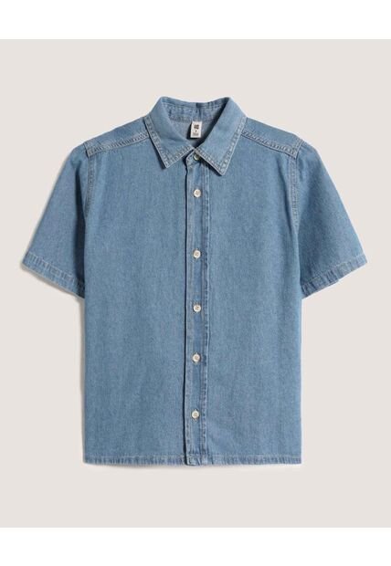 Camisa  Infantil Niño Manga Corta Color Azul Marca Ostu #80010062