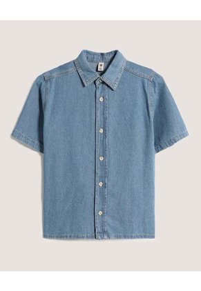 Camisa  Infantil Niño Manga Corta Color Azul Marca Ostu #80010062