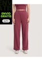 Pantalón Wide Leg Burda  Para Mujer Vino Ostu de Ostu
