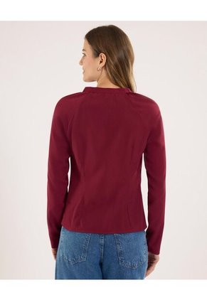 Blusa Para Mujer Manga Larga Color Vino Marca Ostu #40121192