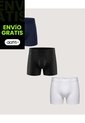 Pack X3 Boxer Medio Mix Estampado  Para Hombre Negro Ostu de Ostu
