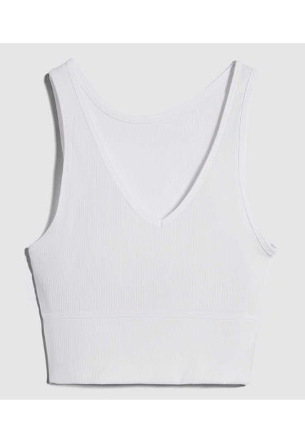 Crop Top Para Mujer Manga Sisa Color Blanco Marca Ostu #40092085