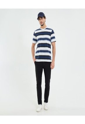 Camiseta Para Hombre Manga Corta Cuello Redondo Color Azul Marca Ostu #60091666