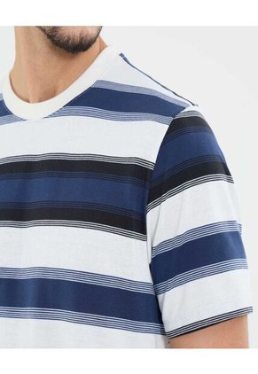 Camiseta Para Hombre Manga Corta Cuello Redondo Color Azul Marca Ostu #60091666