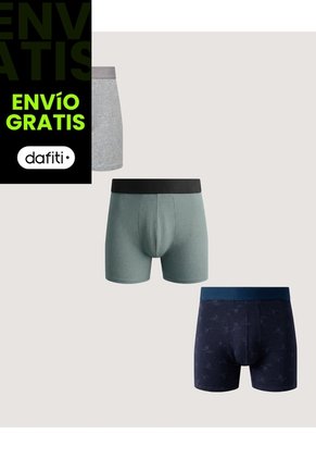 Pack X3 Boxer Medio Mix Estampado X3 Para Hombre Surtido Ostu