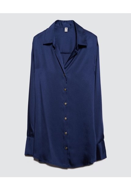 Camisa Para Mujer Manga Larga Color Azul  Marca Ostu #40010197