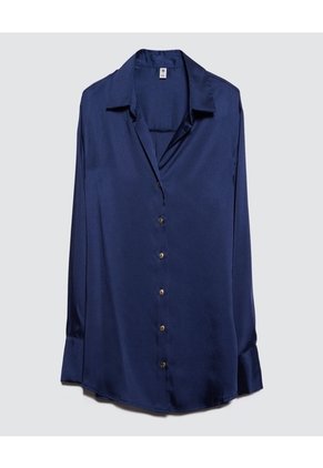 Camisa Para Mujer Manga Larga Color Azul  Marca Ostu #40010197