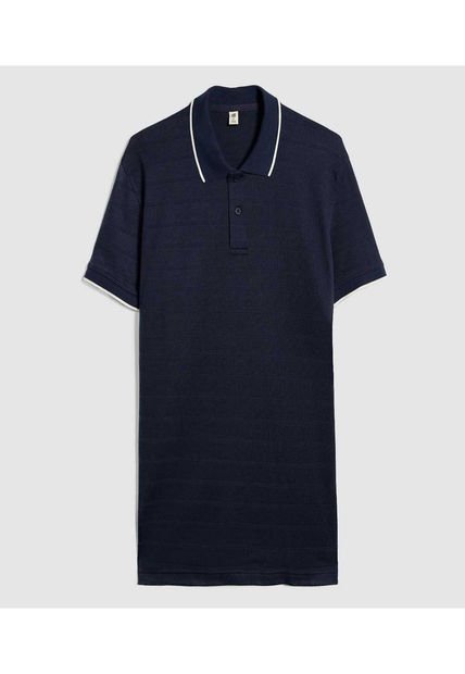 Polo Para Hombre Cuello Tejido Sin Bolsillo Color Azul  Marca Ostu #60110738
