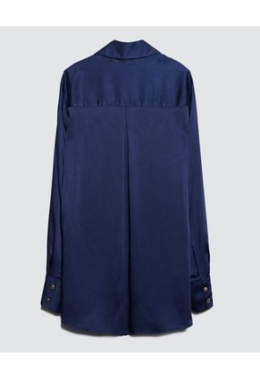 Camisa Para Mujer Manga Larga Color Azul  Marca Ostu #40010197