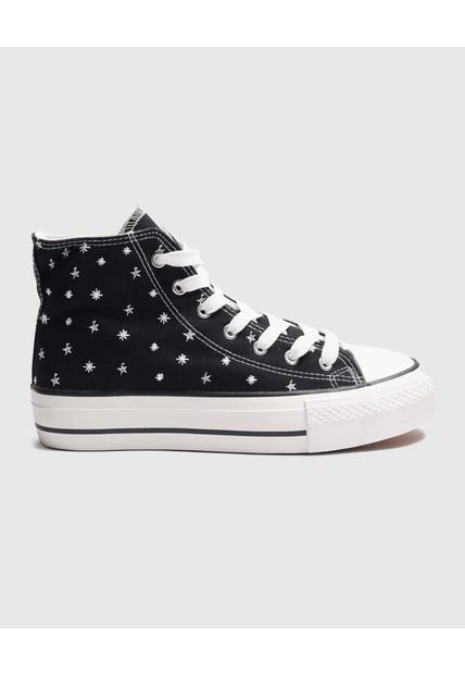 Tenis Para Mujer Canvas Color Negro Marca Ostu #40720182