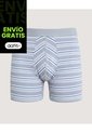 Bóxer Medio Rayas Clásicas  Para Hombre Gris Ostu de Ostu