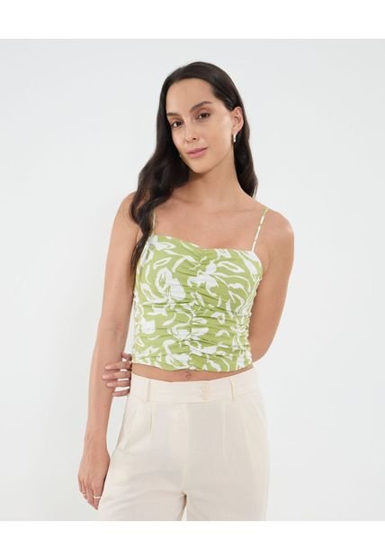 Blusa Para Mujer Manga Sisa Color Verde Marca Ostu #40121170