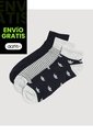 Medias Pack X3 Media Tobillera X3 Para Hombre Negro Ostu de Ostu