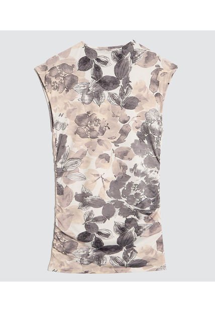 Camiseta Para Mujer Manga Corta Color Gris  Marca Ostu #40092297