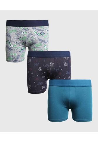 Pantaloncillo Infantil Niño Boxer Filete Medio Color Azul Marca Ostu #80000091 Ostu