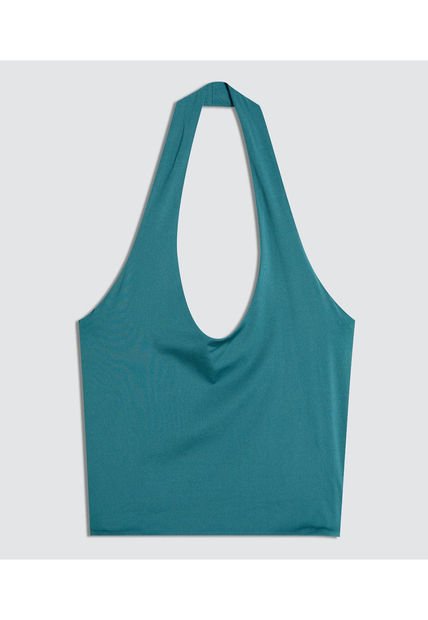 Camiseta Para Mujer Manga Sisa Cuello Henley Color Verde  Marca Ostu #40092304