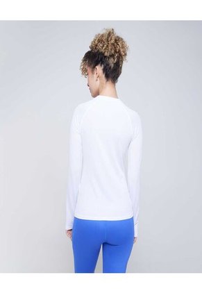 Camiseta Para Mujer Manga Larga Cuello Redondo Color Blanco Marca Ostu #40092083