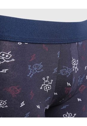 Pantaloncillo Infantil Niño Boxer Filete Medio Color Azul Marca Ostu #80000091