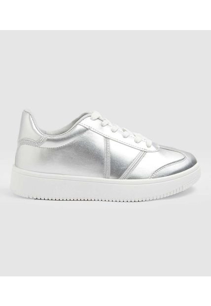 Tenis Para Mujer Casual Ostu Color Plata #40720148