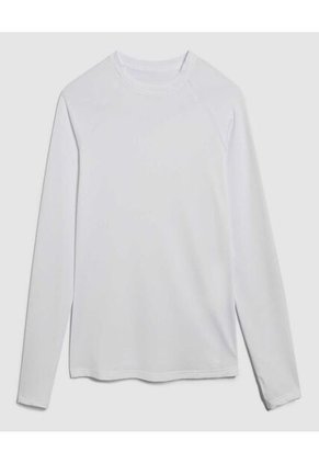 Camiseta Para Mujer Manga Larga Cuello Redondo Color Blanco Marca Ostu #40092083