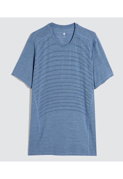 Camiseta Para Hombre Manga Corta Color Azul  Marca Ostu #60091511