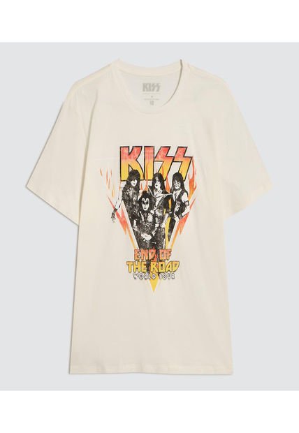 Camiseta Para Hombre Manga Corta Color Crema Marca Ostu #60091600