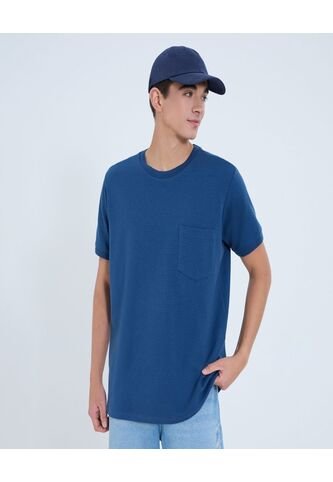 Camiseta Para Hombre Manga Corta Cuello Redondo Color Azul Marca Ostu #60091585 Ostu