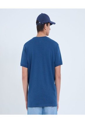 Camiseta Para Hombre Manga Corta Cuello Redondo Color Azul Marca Ostu #60091585