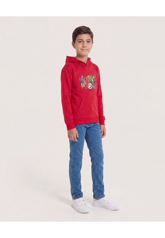 Buzo Con Capota Avengers Unidos Para Niño  Infantil Niño Rojo Ostu Ostu