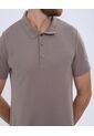 Polo Para Hombre Cuello Tejido Sin Bolsillo Color Café  Marca Ostu #60110674 de Ostu