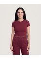 Crop Top Basico  Para Mujer Vino Ostu de Ostu