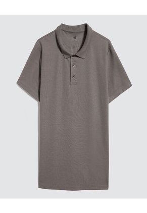 Polo Para Hombre Cuello Tejido Sin Bolsillo Color Café  Marca Ostu #60110674