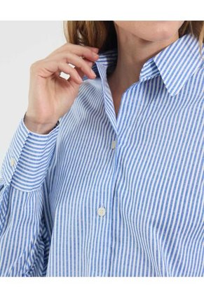 Camisa Para Mujer Manga Larga Color Azul Marca Ostu #40010334