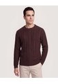 Buzo Tejido Trenzado  Para Hombre Café Ostu de Ostu