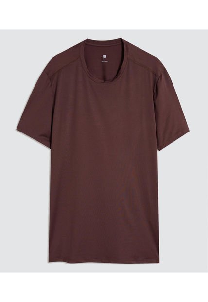 Camiseta Para Hombre Manga Corta Color Café  Marca Ostu #60091477