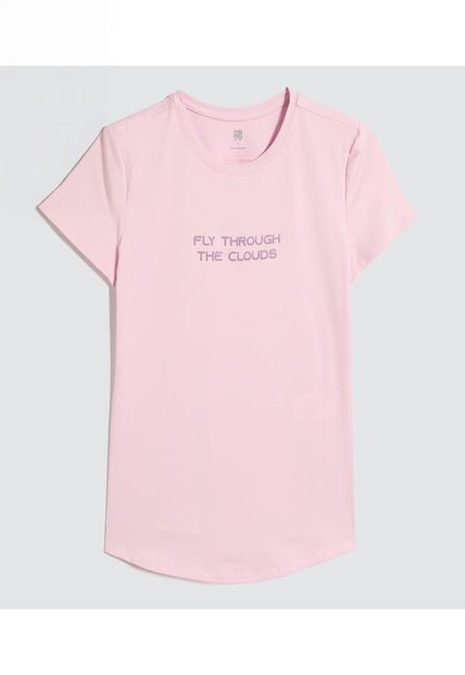 Camiseta Para Mujer Manga Corta Color Rosa Marca Ostu #40092278